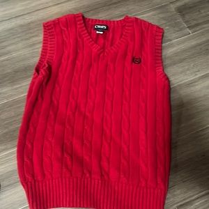 Chaps M cherry red sweater vest
